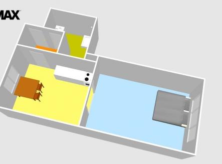i-np-vpravo-3d.jpg | Pronájem bytu, 1+1, 44 m²