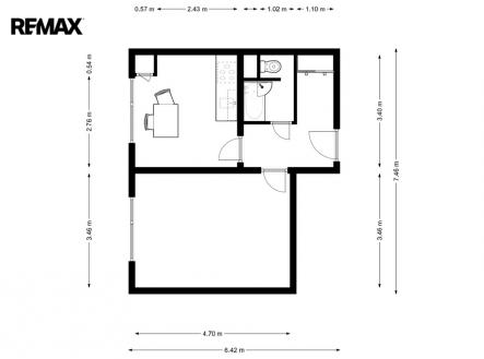pudorys-koty.jpg | Pronájem bytu, 1+1, 36 m²