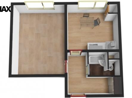 pudorys-3-d.jpg | Pronájem bytu, 1+1, 36 m²