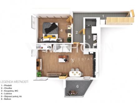 3d-layout-004.jpg | Prodej bytu, 2+kk, 54 m²