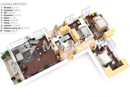 Prodej bytu, 4+kk, 111 m²