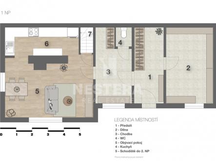 2d-layout-graficky-1np.jpg | Prodej - chata/rekreační objekt, 65 m²