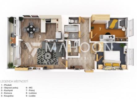 3d-layout.jpg | Prodej bytu, 3+1, 74 m²