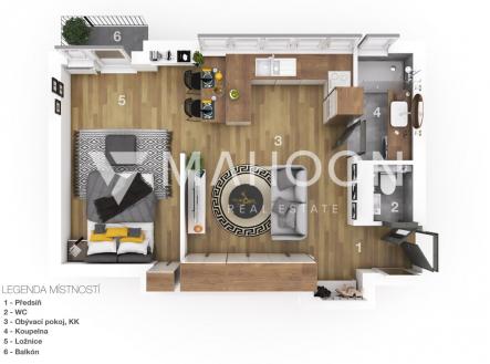 3d-layout.jpg | Prodej bytu, 1+kk, 47 m²