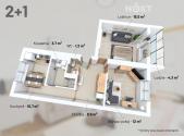 Prodej bytu, 2+1, 56 m²