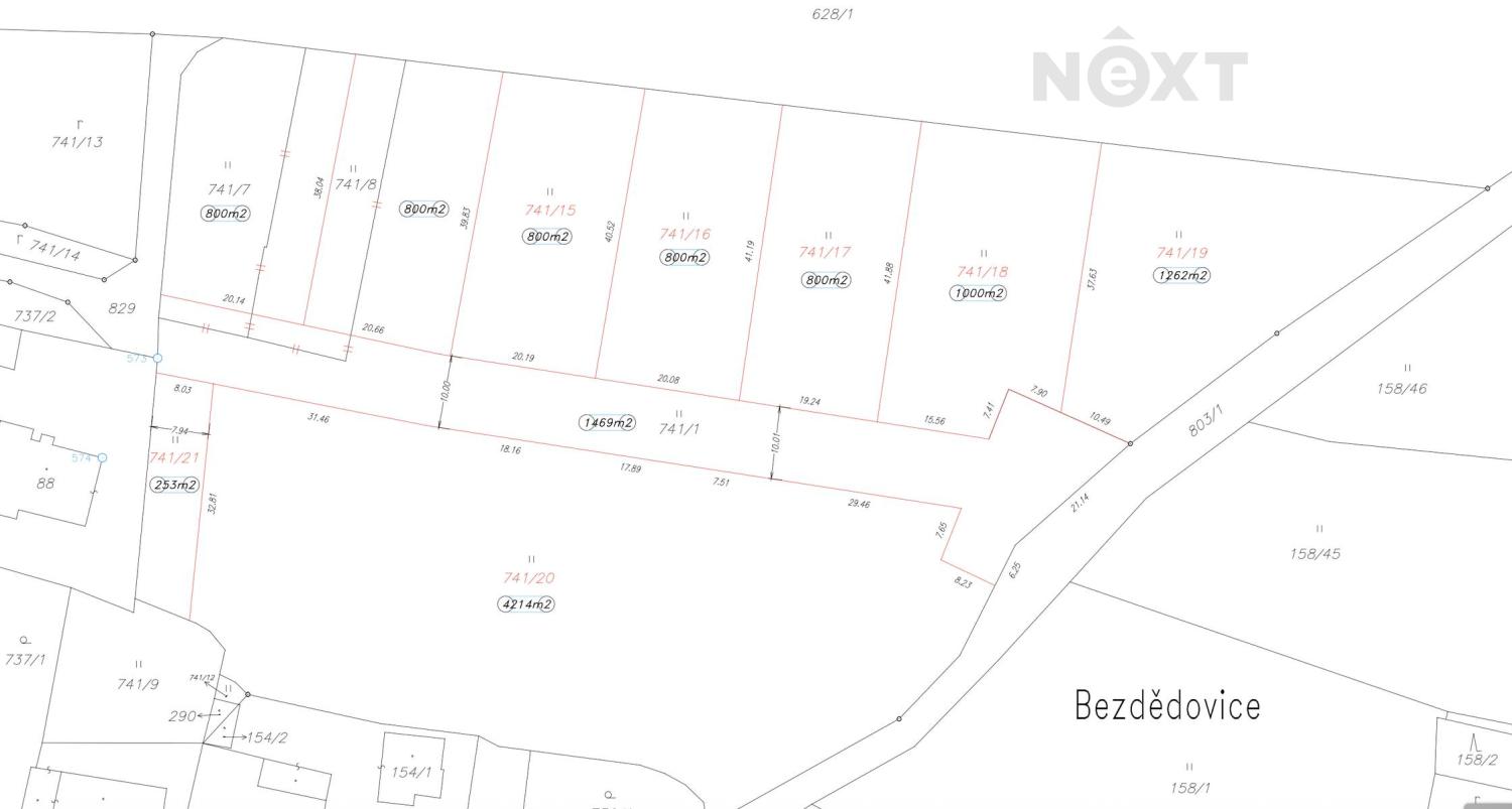 Prodej pozemek Bydlení, 1262㎡