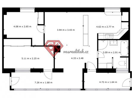 pudorys.jpg | Prodej bytu, 3+kk, 99 m²
