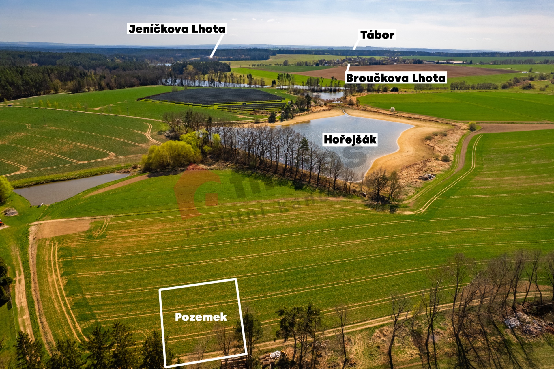 Stavební pozemek 1130 m2 Podolí u Ratibořských hor