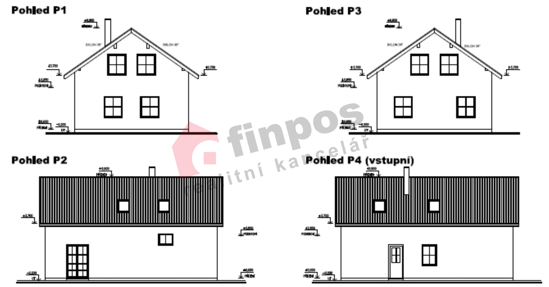 Prodej stavební parcely 695 m2 včetně projektu RD v Louňovicích pod Blaníkem u Vlašimi.