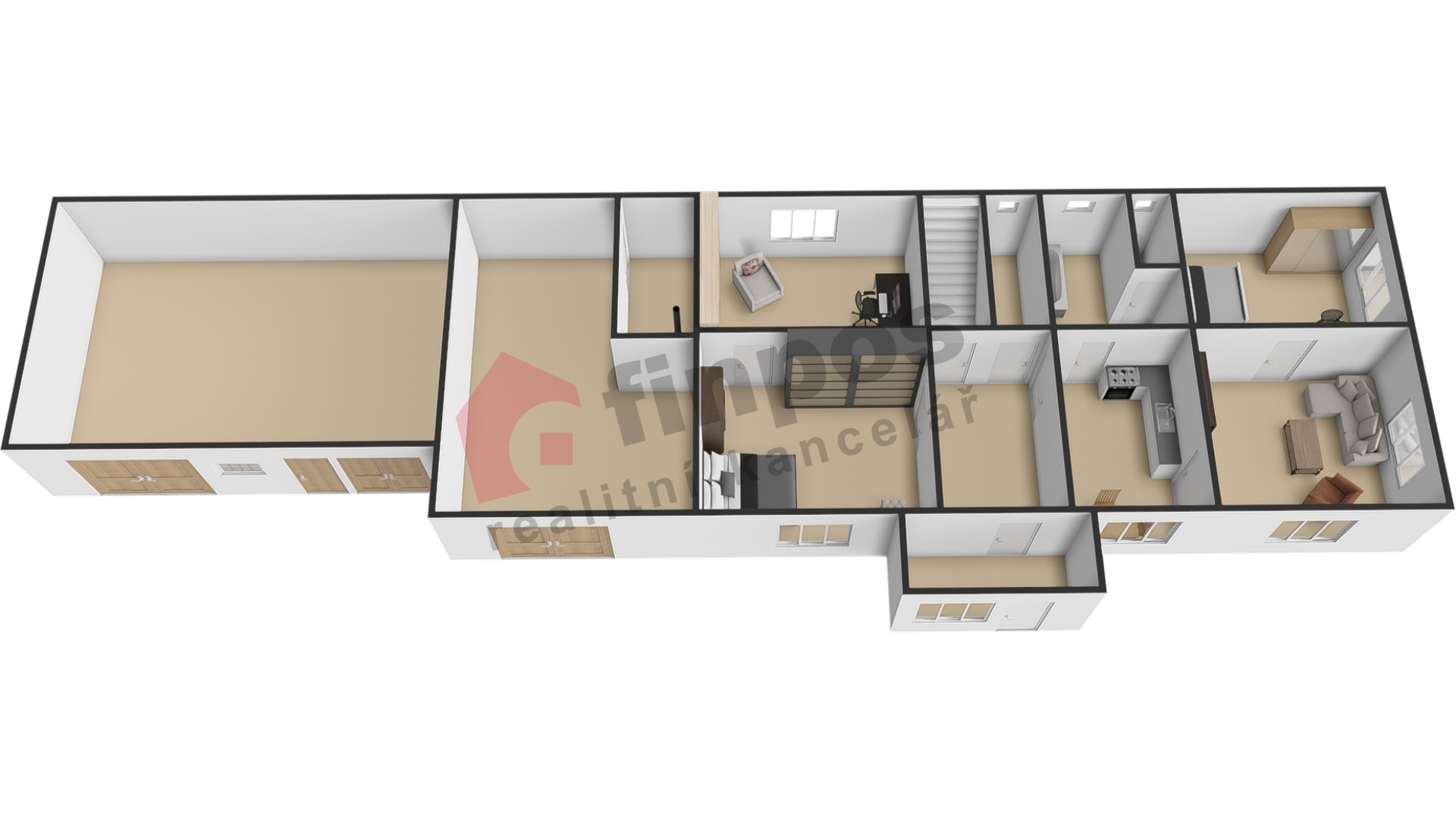 RD 141 m2 - garáží 49 m2 - pozemek 2404 m2 Svučice - Mišovice