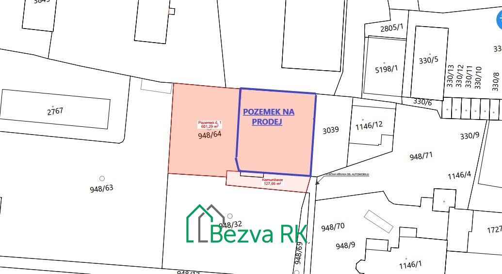 Prodej stavebního pozemku 685m², Písek-centrum