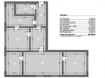 . | Prodej bytu, 4+1, 85 m²