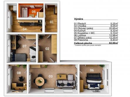 . | Prodej bytu, 4+1, 85 m²