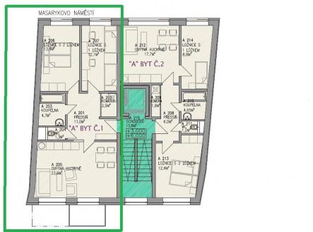 . | Prodej bytu, 3+kk, 66 m²