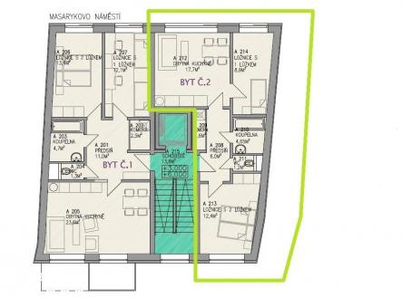 . | Prodej bytu, 3+kk, 53 m²