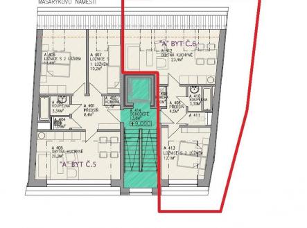 . | Prodej bytu, 2+kk, 46 m²