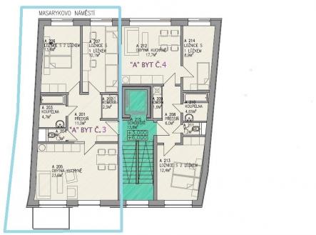 . | Prodej bytu, 3+kk, 66 m²