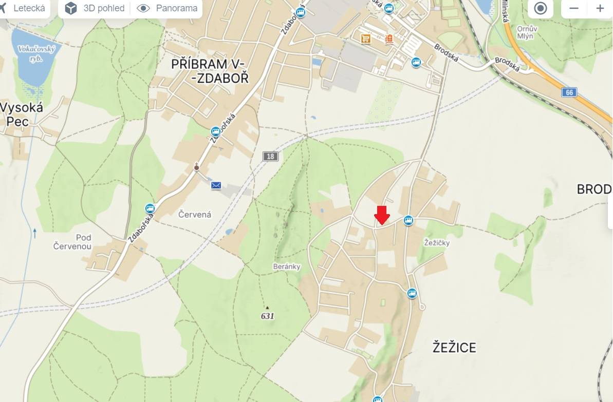 mapa Žežice