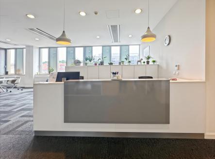Regus_PRAGUE, River Garden _Czech Republic_Centre 3678_Reception | Pronájem - kanceláře, 75 m²