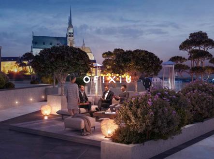 Skylight X - nocni terasa | Pronájem - kanceláře, 1 500 m²