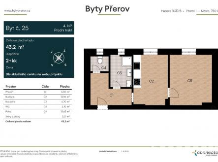 byt 25.jpg | Prodej bytu, 2+kk, 43,2 m²
