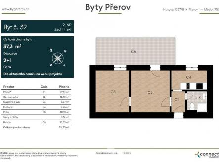 Byt č. 32.jpg | Prodej bytu, 2+1, 52,8 m²