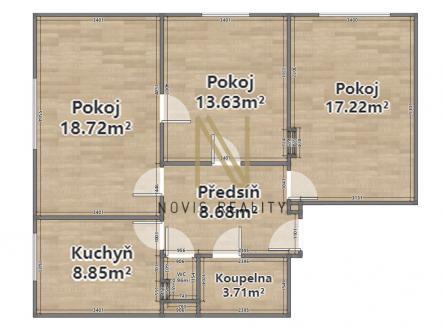 rozmery.jpg | Prodej bytu, 3+1, 72 m²