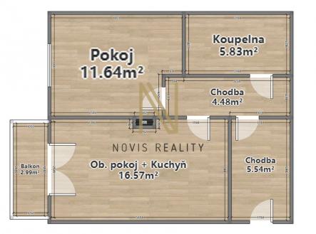 rozmery-2.jpg | Pronájem bytu, 2+kk, 46 m²