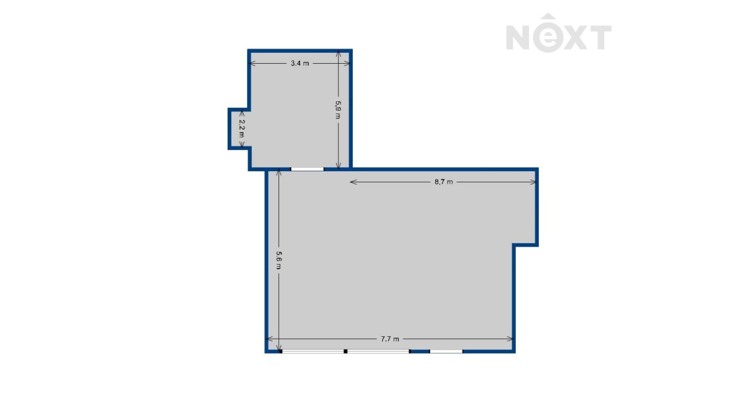 Pronájem komerční Obchodní prostory, 70㎡