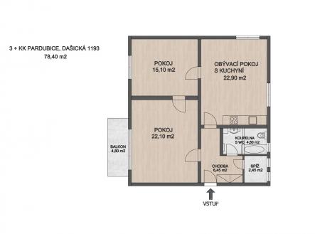 foto: 3 | Pronájem bytu, 3+kk, 79 m²