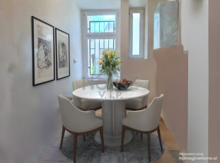 Vizualizace kuchyně - jídelny | Prodej bytu, 3+1, 64 m²