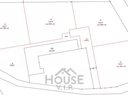 výřez pozemky | Prodej - pozemek pro bydlení, 848 m²