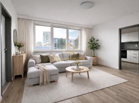 obyvaci-pokoj-vizualizace-3.jpeg | Pronájem bytu, 2+1, 44 m²