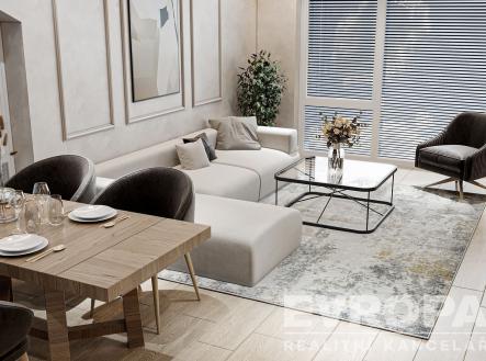 obývák-jídelna s dřevěná podlaha | Prodej bytu, jiný, 69 m²