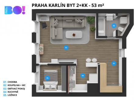 2-2.png | Prodej bytu, 2+kk, 53 m²