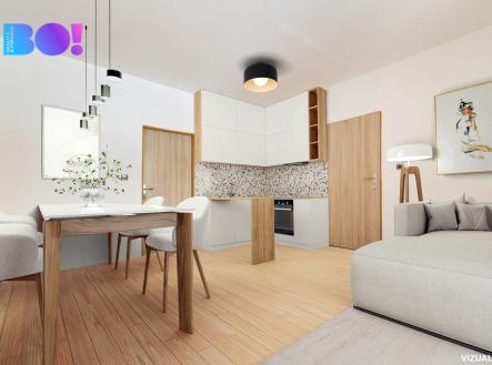 vizualizace | Prodej bytu, 3+kk, 64 m²