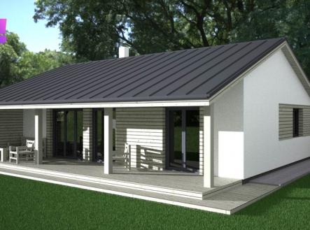 vizualizace dřevostavby 4+KK | Prodej - pozemek pro bydlení, 2 380 m²