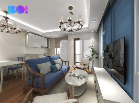 02-living-room-dining-room-kitchen.jpg | Prodej bytu, 2+kk, 54 m²