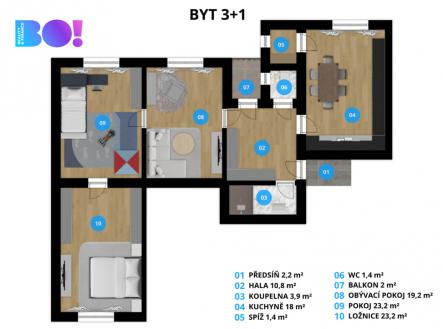 1.png | Prodej bytu, 3+1, 128 m²