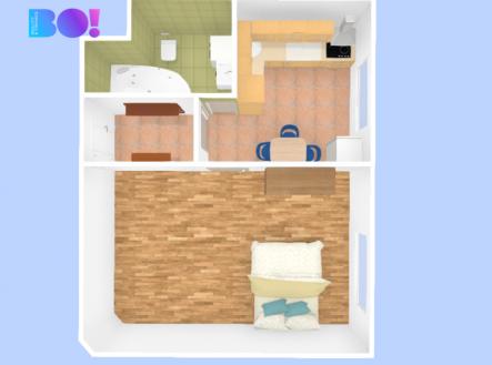 shora.png | Pronájem bytu, 1+1, 42 m²