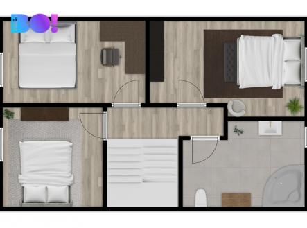 půdorys 2.NP | Prodej - dům/vila, 85 m²