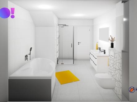 vizualizace koupelny | Prodej - dům/vila, 130 m²
