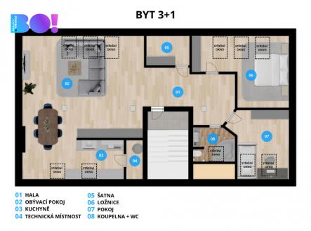 1-1.png | Prodej bytu, 3+1, 159 m²
