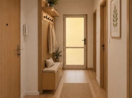 chodba - vizualizace | Prodej bytu, 2+1, 54 m²