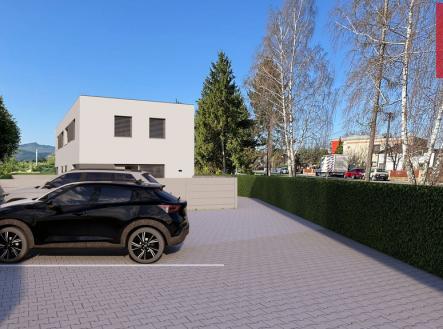 příjezdová plocha-vizu | Prodej - dům/vila, 133 m²