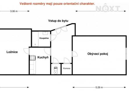 Pronájem bytu, 2+1, 55 m²