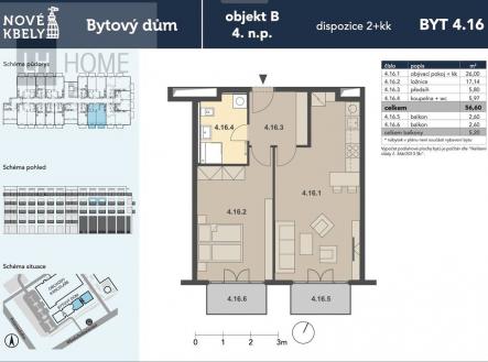 Prodej bytu, 2+kk, 56 m²