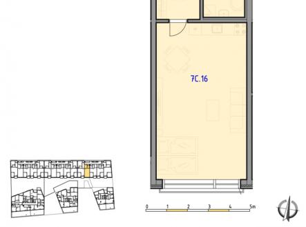 Prodej bytu, 1+kk, 48 m²