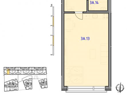Prodej bytu, 1+kk, 52 m²