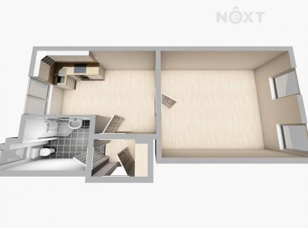 Pronájem bytu, 1+1, 43 m²